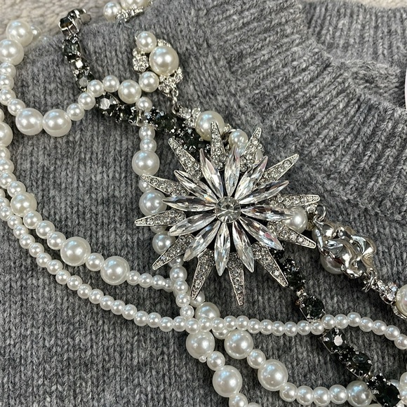 NWT Cinq a Sept Necklace Detail Lilliana Pullover Sweater Wool Blend XXS - Picture 12 of 15